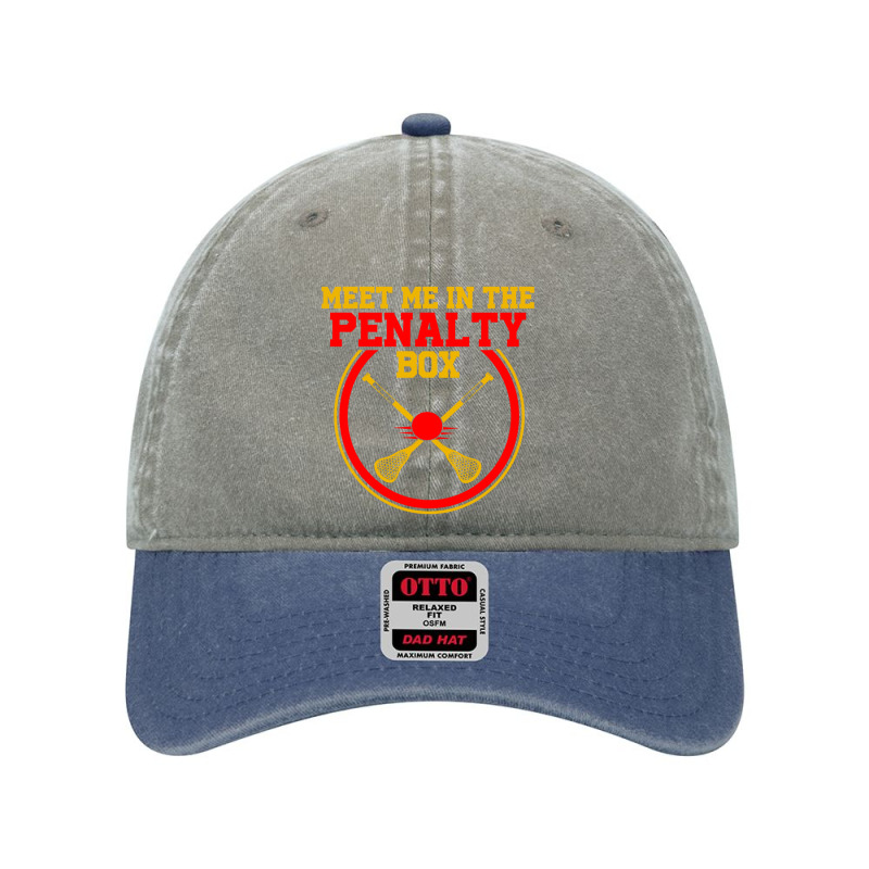 Meet Me In The Penalty Box Lacrosse Funny Present Gift Long Sleeve T S Dyed Cap by cm-arts | Artistshot