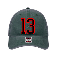 Number #13 Red Black Sports Jersey Birthday Lucky Number 13 Dyed Cap | Artistshot