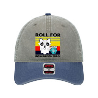 Roll For Intimidation Check Dyed Cap | Artistshot