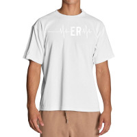 Emergency Medicine Physician Nurse Gift Er Heartbeat Urban Heavy T-shirt | Artistshot