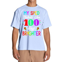 Sped Teacher 100 Days Brighter 100th Day Of School T Shirt Urban Heavy T-shirt | Artistshot