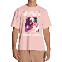 Christmas Gift For Dog Lovers T  Shirt All I Want For Christmas Is Ice Urban Heavy T-shirt | Artistshot