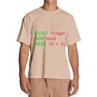 Sql Query Humor Select Finger From Hand Where Id = 3 Urban Heavy T-shirt | Artistshot