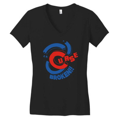 Curse Broken Women's V-neck T-shirt Designed By Fanshirt