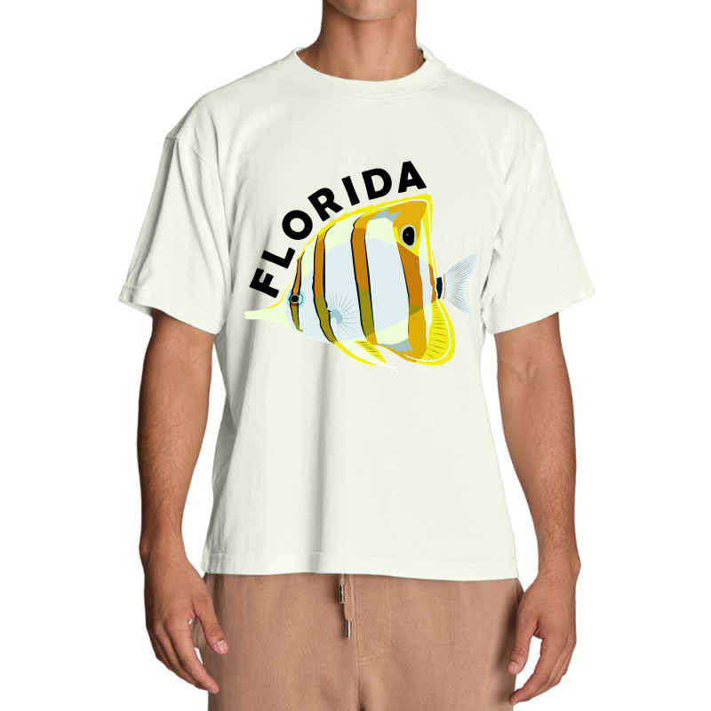 Florida Butterfly Fish, Tropical Coral Marine Animal Urban Heavy T-shirt | Artistshot