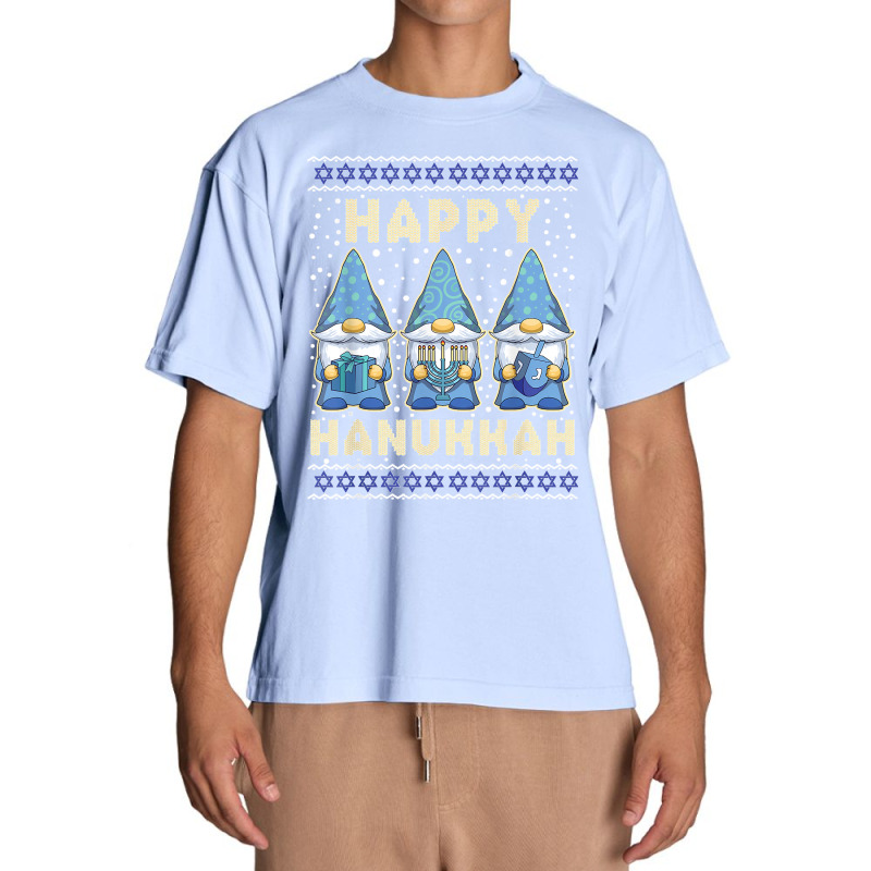 Hanukkah Gnomes Jewish Candles Festival Lights Lover Urban Heavy T-shirt | Artistshot