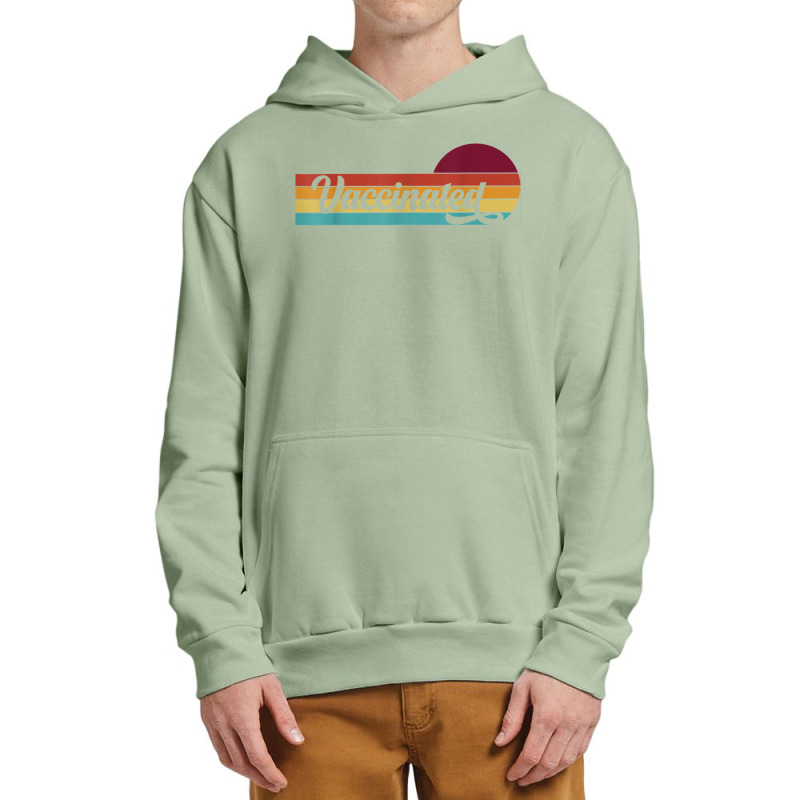 Vaccinated Retro Sunset Pro Vaccination Immunization Urban Pullover Hoodie by DarionMurray | Artistshot