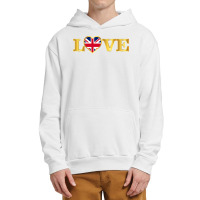 United Kingdom Flag British Great Britain Uk Heart Premium Urban Pullover Hoodie | Artistshot