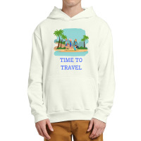 Girls Its Time To Travel Urban Pullover Hoodie | Artistshot