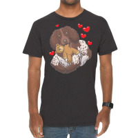 Soft Toy T  Shirt German Spaniel With Stuffed Animal And Hearts T  Shi Vintage T-shirt | Artistshot