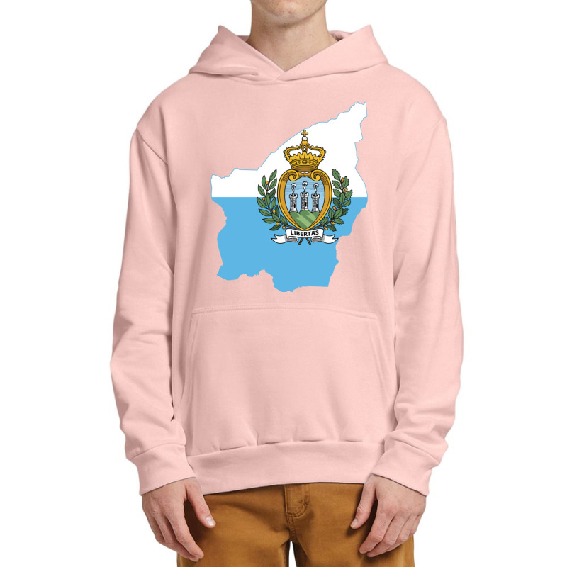 Flag Map Of San Marino Urban Pullover Hoodie | Artistshot