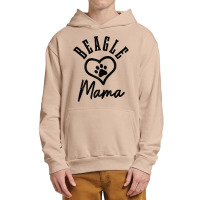 Womens Beagle Mama Heart Paw Funny Cute Dog Lover Beagle Mom Urban Pullover Hoodie | Artistshot