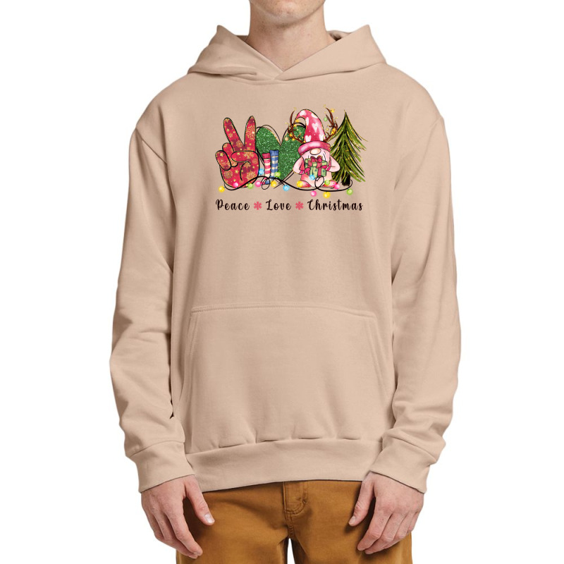 Peace Love Christmas Urban Pullover Hoodie | Artistshot