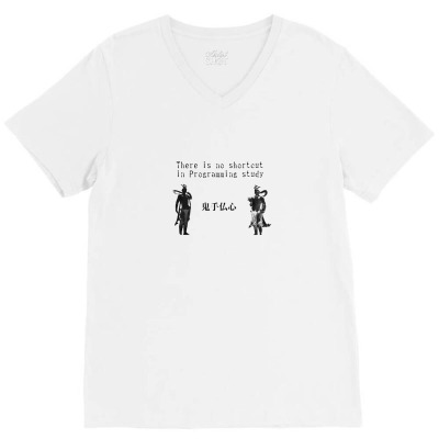 Encouragement To Learn Programming V-neck Tee Designed By Fidel