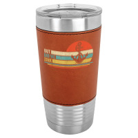 Boating But Did We Sink Pontoon Captain T Shirt Leatherette Tumbler | Artistshot