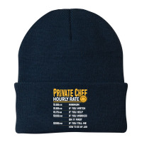 Private Chef Hourly Rate Funny Private Cook Culinary Cooking Long Slee Beanie | Artistshot