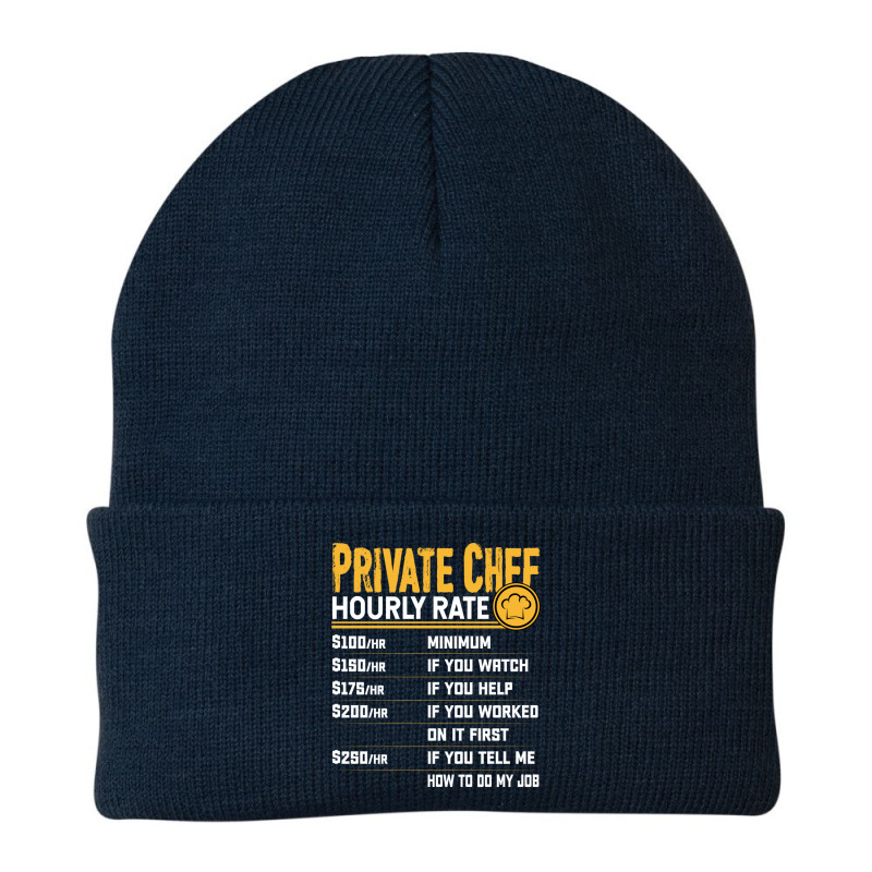 Private Chef Hourly Rate Funny Private Cook Culinary Cooking Long Slee Beanie by cm-arts | Artistshot