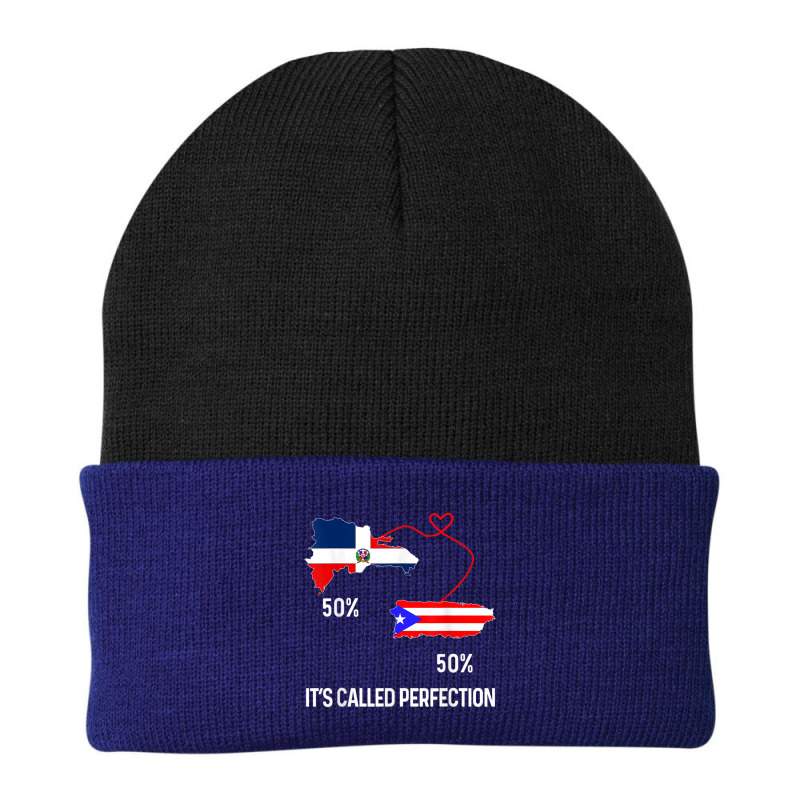 Half Puerto Rican Half Dominican Flag Map Combined Pr Rd T Shirt Beanie by cm-arts | Artistshot