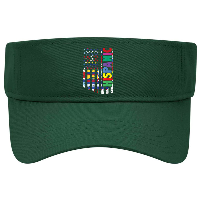 Usa And Latin American Countries Flag Hispanic Heritage T Shirt Visor hat by cm-arts | Artistshot