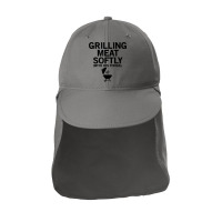 Grilling Meat Softly With His Tongs Funny Bbq Party Lovers T Shirt Sun Shade Cap | Artistshot