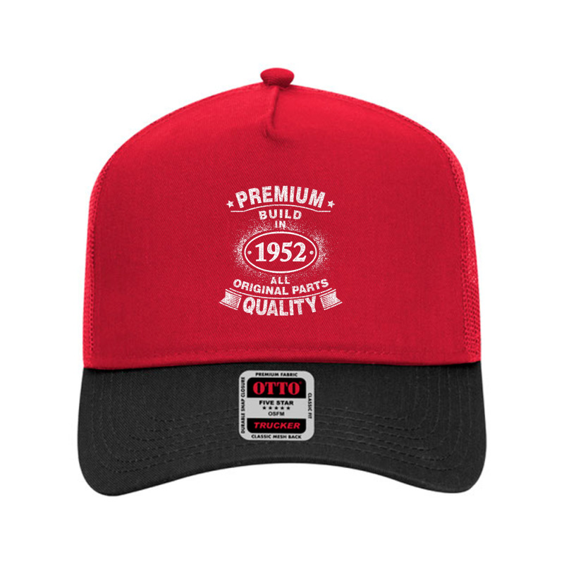 64 Years Old Build In 1952 Birthday Distressed Gift T Shirt Mesh Back Trucker Hat | Artistshot