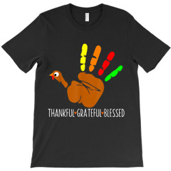 Thanksgiving  Turkey Hand Print Funny Thanksgiving Day T-shirt Designed By Roger K
