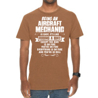 Being A Aircraft Mechanic Is Easy Its Like Riding A Bike 1 Vintage T-shirt | Artistshot