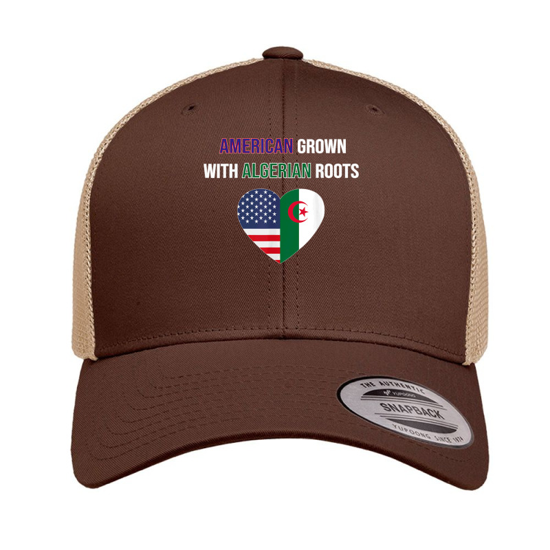 American Grown With Algerian Roots T Shirt Retro Trucker Cap | Artistshot