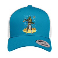 Hippie Anubis Egyptian God  181 Retro Trucker Cap | Artistshot