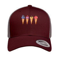 Assorted Ice Cream Cones T  Shirt Assorted Ice Cream Cones Set   Blueb Retro Trucker Cap | Artistshot