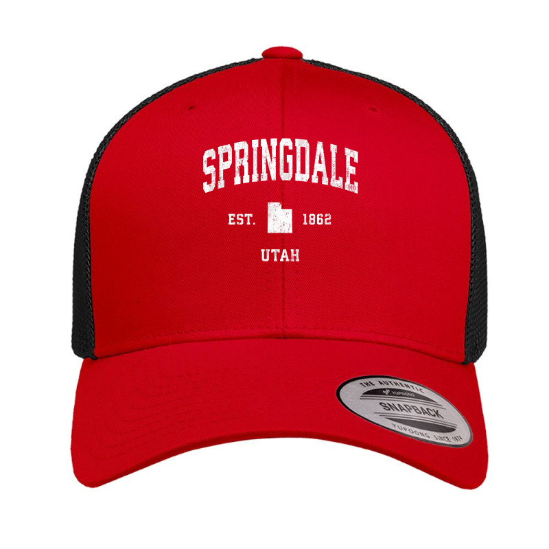 Springdale Utah Ut Vintage Athletic Sports Design T Shirt Retro Trucker Cap | Artistshot