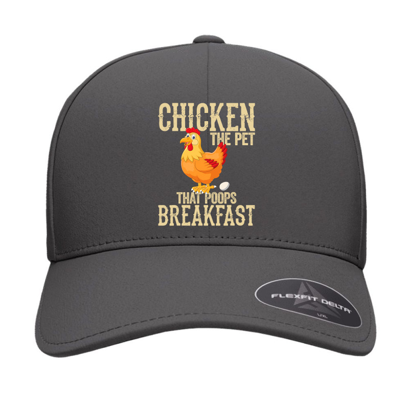 Chicken Chick The Pet That Poops Breakfast Funny Chicken 13 Rooster He Seamless Cap by circularflap | Artistshot