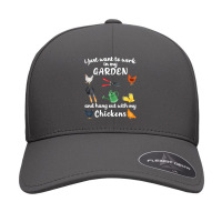 Chicken Chick I Just Want To Work In My Garden And Hang Out Chicken 28 Seamless Cap | Artistshot