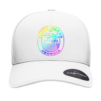 Tybee Island Georgia Rainbow Palm Tree Beach Trip Vacation Pullover Ho Seamless Cap | Artistshot