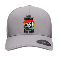 Best Truckin' Dad Ever Retro Trucker Dad Funny Seamless Cap | Artistshot