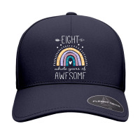 Eight Whole Years Of Awesome 8 Year Old Gifts 8 Bday Rainbow T Shirt Seamless Cap | Artistshot