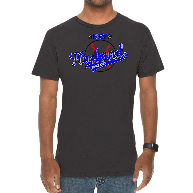 Best Husband Since 1963 - Baseball Husband Vintage T-shirt | Artistshot