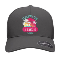 Womens Retro Cool Clearwater Beach Original Florida Sunset Beaches V N Seamless Cap | Artistshot