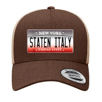 Funny Staten Italy Island Ny New York Italian American Yupoong Trucker Cap | Artistshot