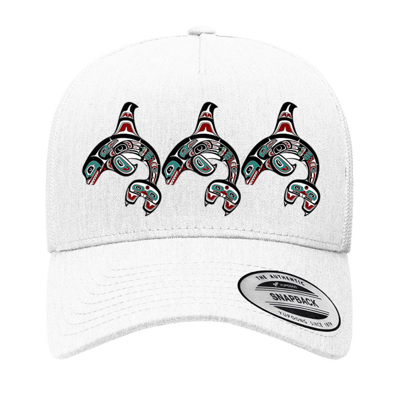 Orca Killer Whale Pacific Northwest Alaska Native American 3 Raglan Ba Yupoong Trucker Cap by ThienThuong | Artistshot