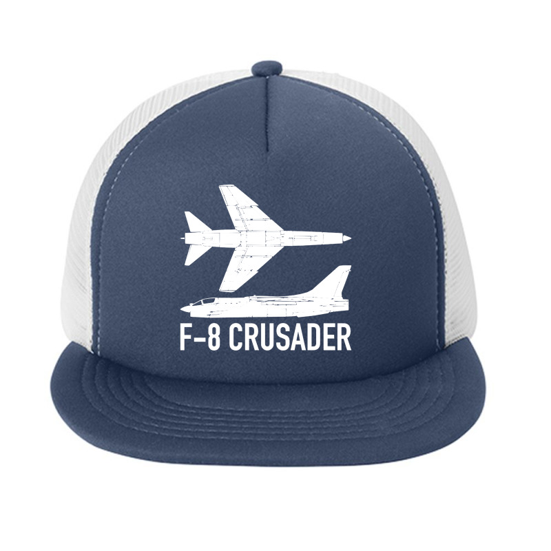 F8 Crusader Jet Fighter Plane Foam Snapback Hat | Artistshot