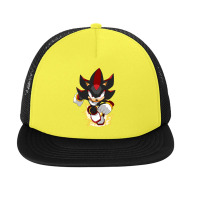 Black Super Hedgehog Running Forward Foam Snapback Hat | Artistshot