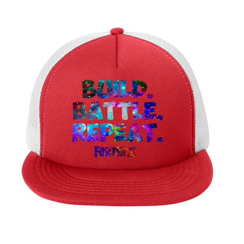 Build Battle Repeat Galaxy Nebula Foam Snapback Hat | Artistshot