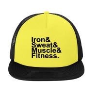 Iron & Sweat & Muscle & Fitness Foam Snapback Hat | Artistshot