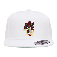 Black Super Hedgehog Running Forward 5 Panel Snapback Cap | Artistshot