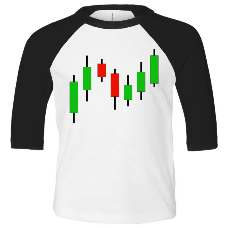 Candlestick Stock Market Graph Toddler 3/4 Sleeve Tee by derrysello | Artistshot