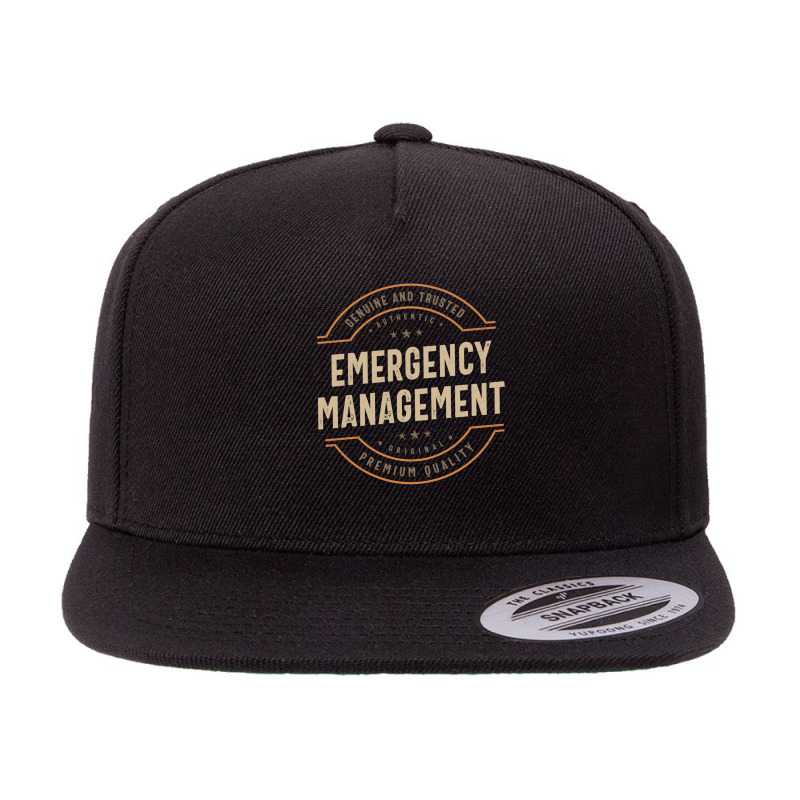 Funny Emergency Management Job Occupation 5 Panel Snapback Cap | Artistshot