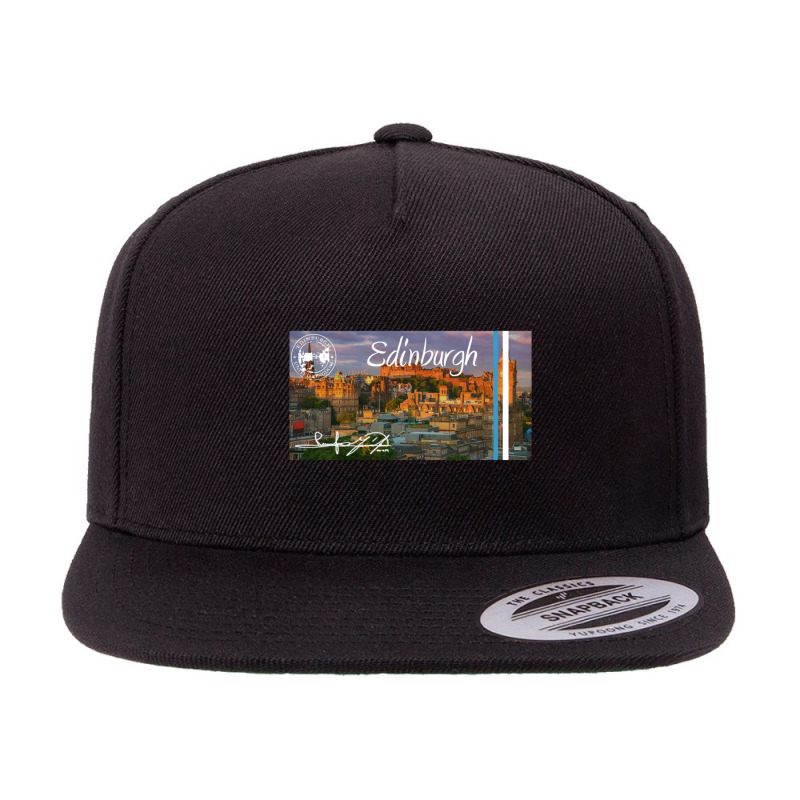 Edinburgh Scotland City, Edinburgh 5 Panel Snapback Cap | Artistshot