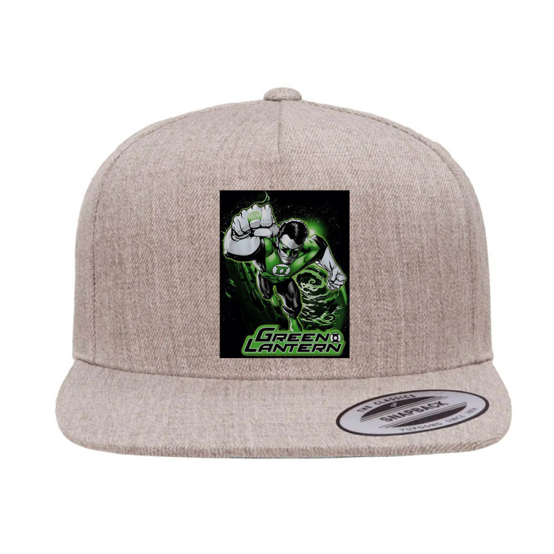 Jla, Green Lantern Green And Gray, 5 Panel Snapback Cap | Artistshot