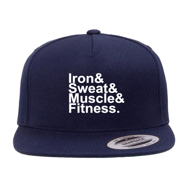 Iron & Sweat & Muscle & Fitness 5 Panel Snapback Cap | Artistshot